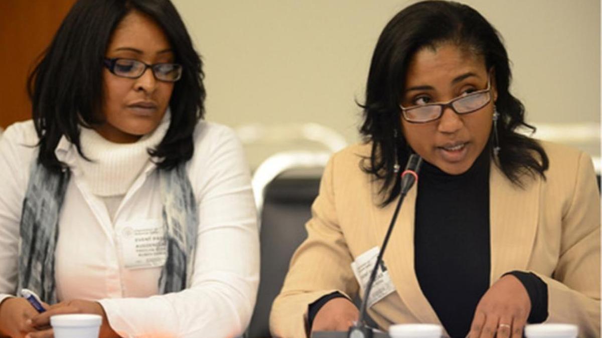Lawyers Laritza Diversent (left) and Yaremis Flores.