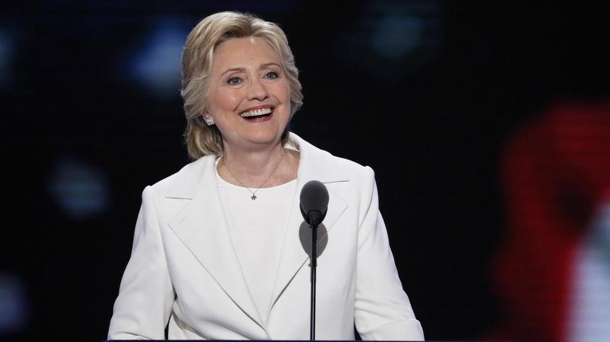 Democratic presidential nominee Hillary Clinton, shown at the Democratic National Convention in Philadelphia, leads rival Donald Trump 47 percent to 38 percent in an AARP poll of Florida female voters ages 50 and above. Eleven percent of those surveyed said they were undecided.