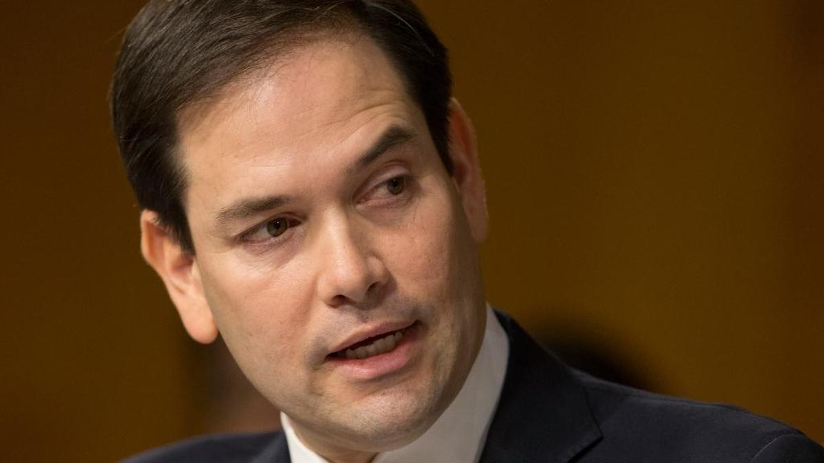 Sen. Marco Rubio, R-Fla., questions Secretary of State-designate Rex Tillerson during Tillerson’s confirmation hearing before the committee on Capitol Hill in Washington on Jan. 11.
