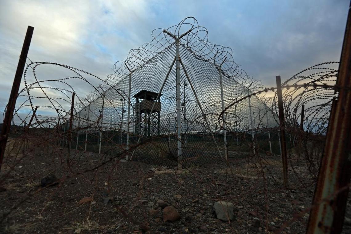 An unstaffed tower in an abandoned portion of Guantánamo’s Detention Center Zone, Sunday, Feb. 12, 2017. The military approved release of this photo.
