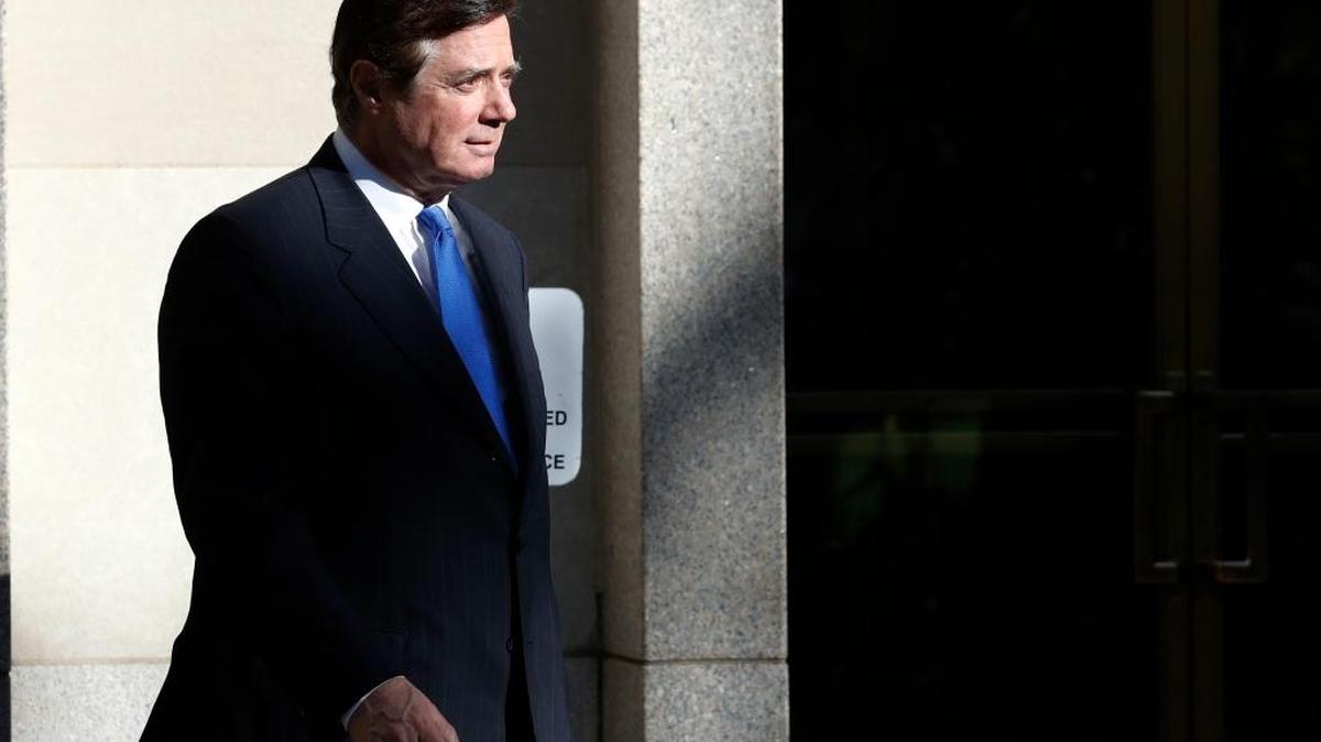 Paul Manafort, departs Federal District Court in Washington, Monday, Oct. 30, 2017. Manafort, President Donald Trump's former campaign chairman, and that Manafort's business associate Rick Gates have pleaded not guilty to felony charges of conspiracy against the United States and other counts.