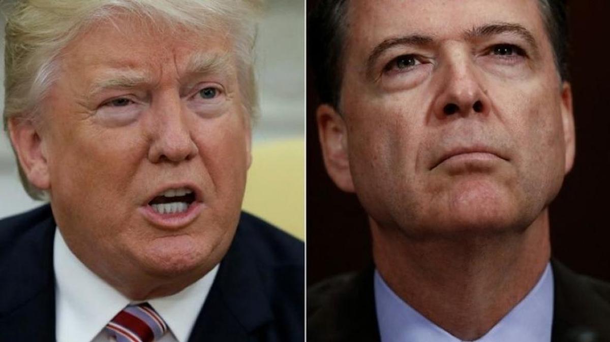 President Donald Trump and former FBI director James Comey