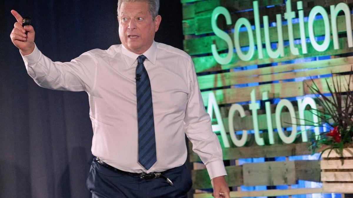 Former Vice President Al Gore opens a three-day summit on climate change at the Hyatt Regency Hotel in downtown Miami on Monday.