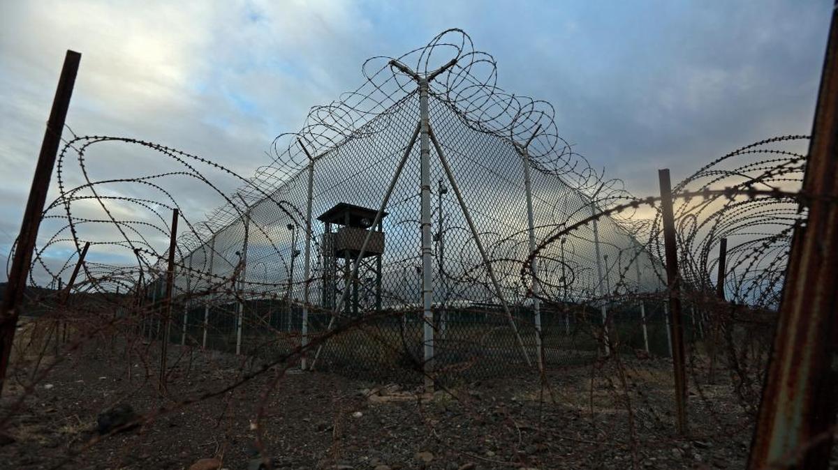 An unstaffed tower in an abandoned portion of Guantánamo’s Detention Center Zone, Sunday, Feb. 12, 2017. The military approved release of this photo.