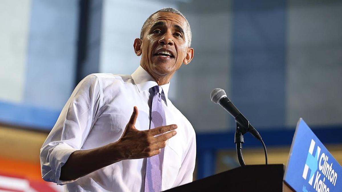 President Barack Obama speaks at a rally for Democratic presidential nominee Hillary Clinton at Florida Memorial University on Thursday October 20, 2016.