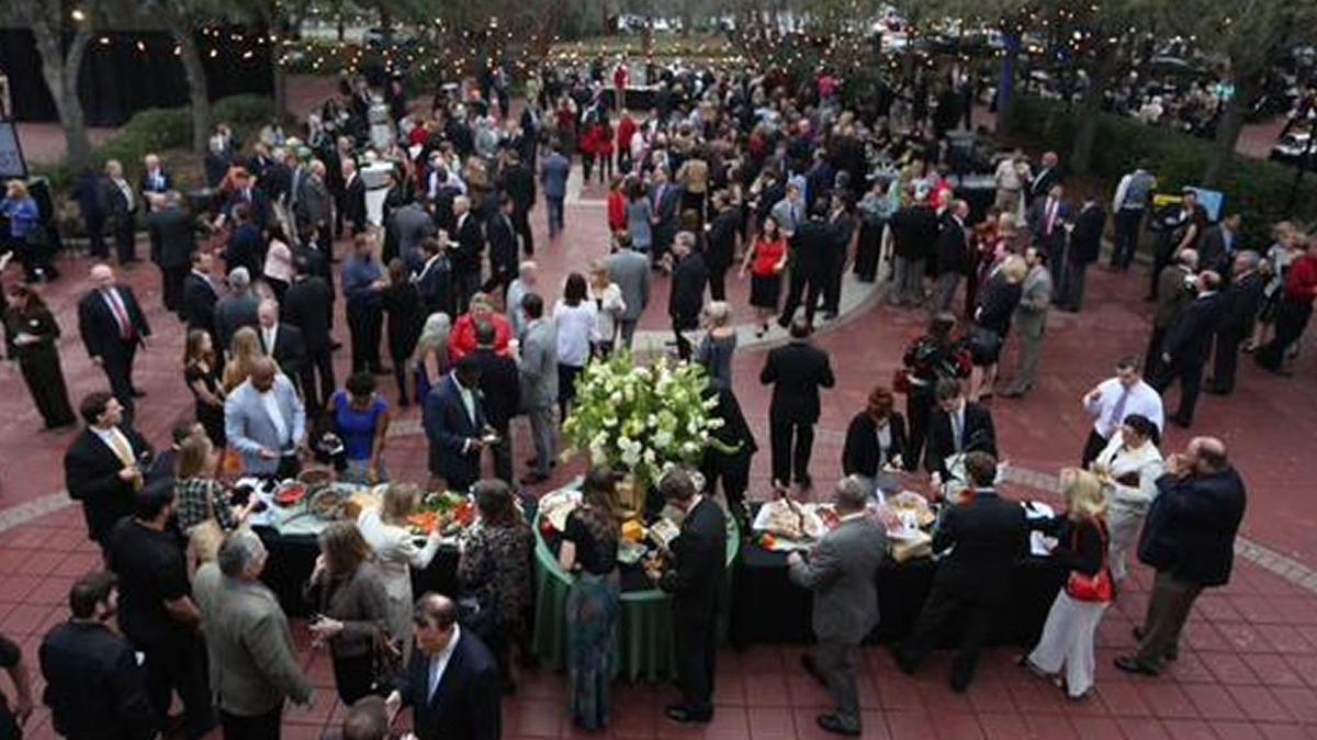 Lobbyists and legislators gather at the annual Associated Industries of Florida annual cocktail party and reception on the eve of the legislative session every year. This was in 2015.