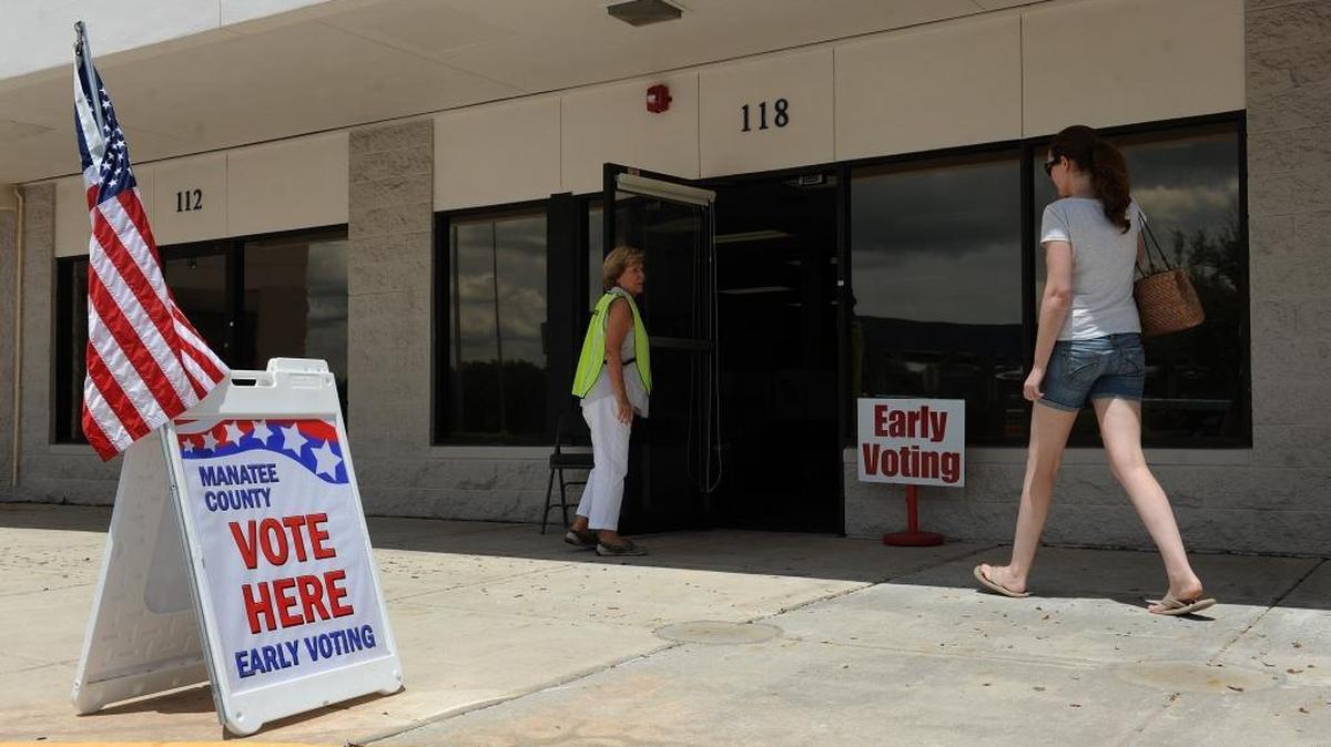 In this file photo, a Manatee County citizen votes early during the 2016 primaries.