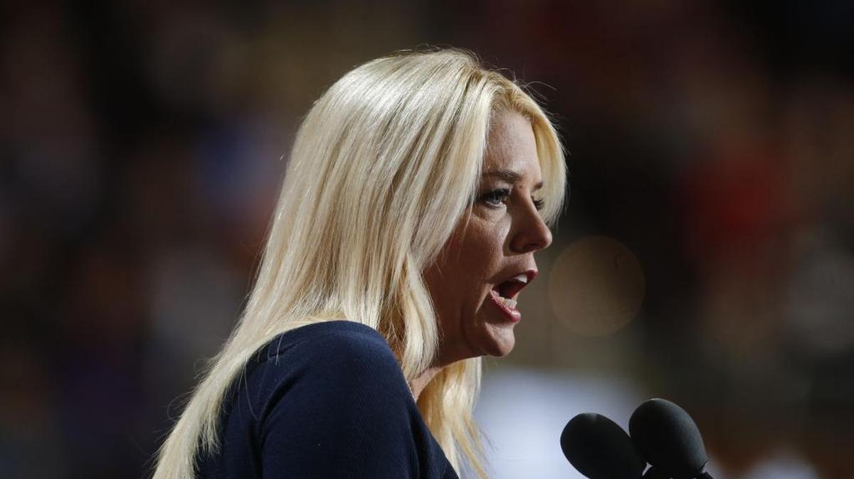 Pam Bondi, Florida attorney general, speaks during the Republican National Convention in Cleveland, Wednesday, July 20, 2016.