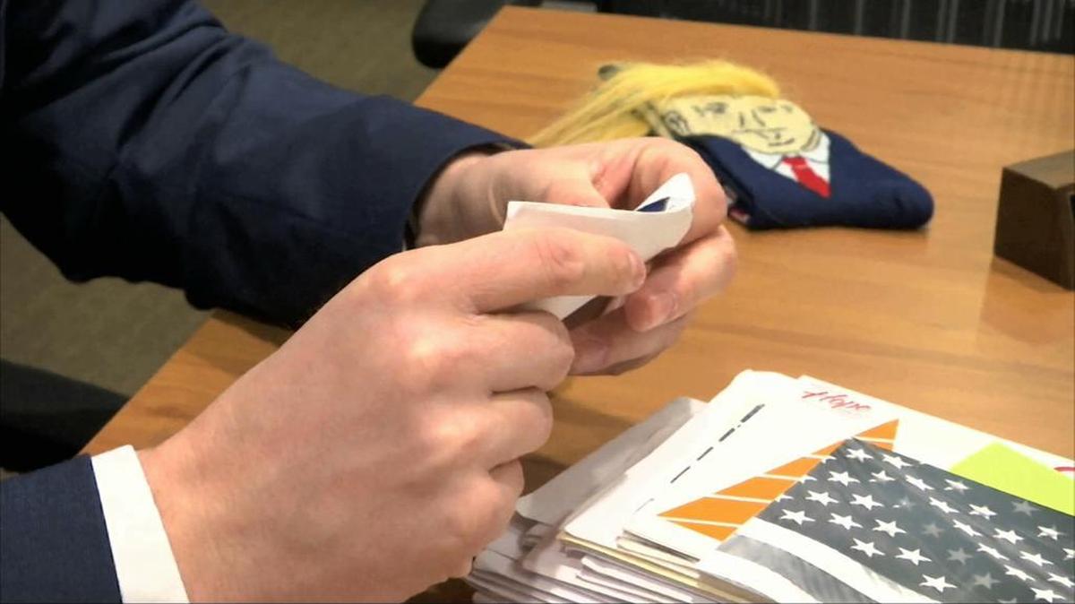 Electoral College elector Brian Fairbrother looks through mail he has received in Shelby Township, Mich., on Tuesday, Dec. 13, 2016. And you thought Election Day was in November. Electors are gathering in every state Monday to formally elect Donald Trump president even as anti-Trump forces try one last time to deny him the White House. Republican electors say they have been deluged with emails, phone calls and letters urging them not to support Trump. Many of the emails are part of coordinated campaigns.