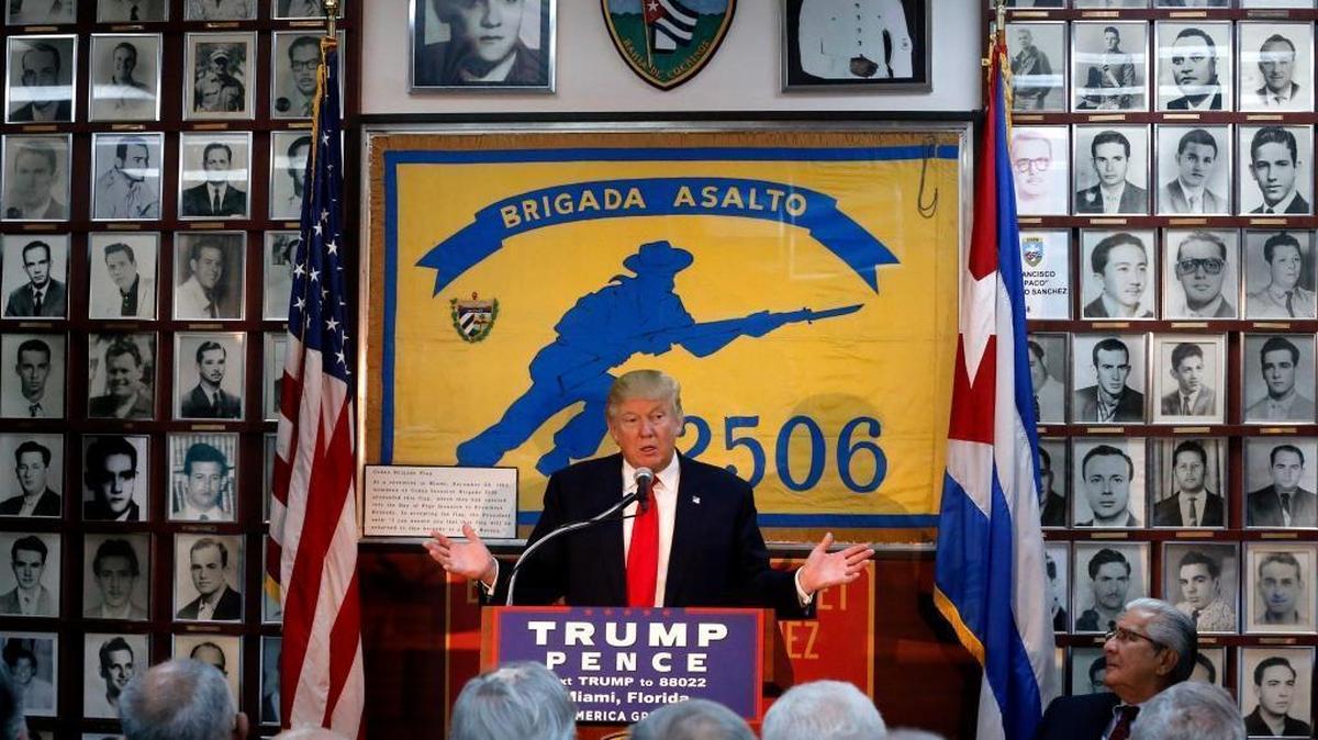 As a candidate, Donald Trump visited the Bay of Pigs museum in Little Havana.