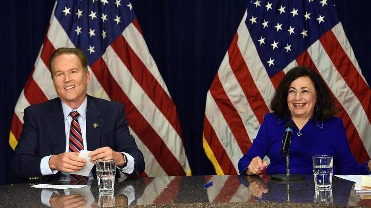 U.S. Rep. Vern Buchanan, left, who is seeking a sixth term in Congress, faces a Nov. 8 challenge from Democrat Jan Schneider.