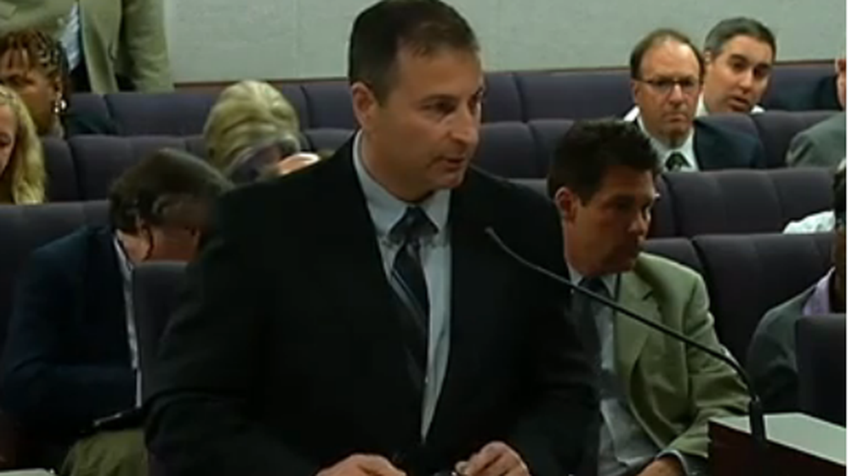 Department of Corrections inspector Doug Glisson speaks before a state Senate committee in 2015 on allegations of abuse and cover-up at the agency.