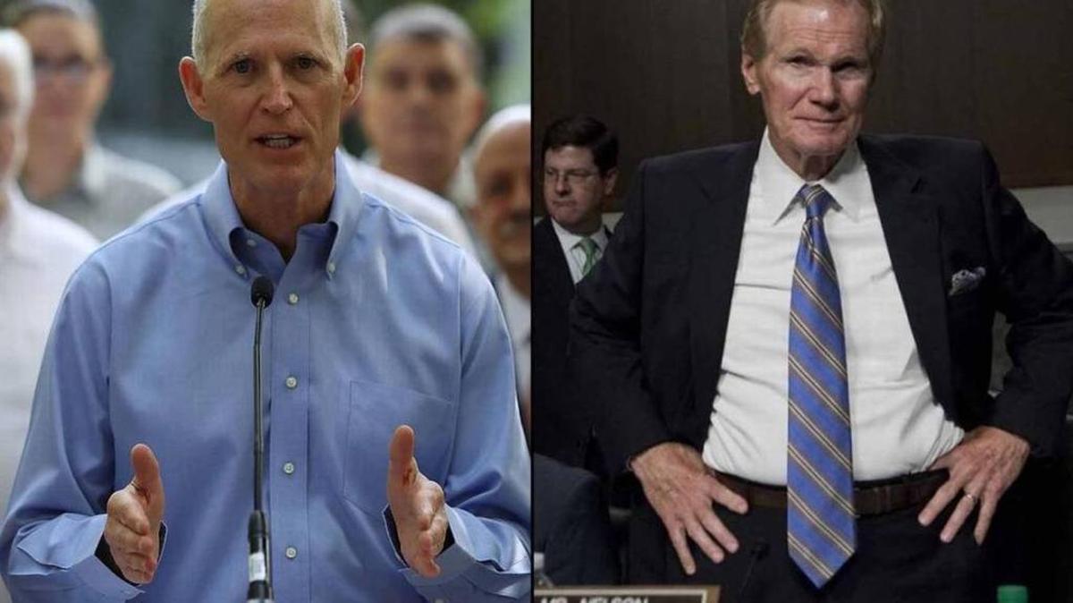 Republican Gov. Rick Scott, left, and Democratic U.S. Sen. Bill Nelson could both be on the 2018 Senate ballot.