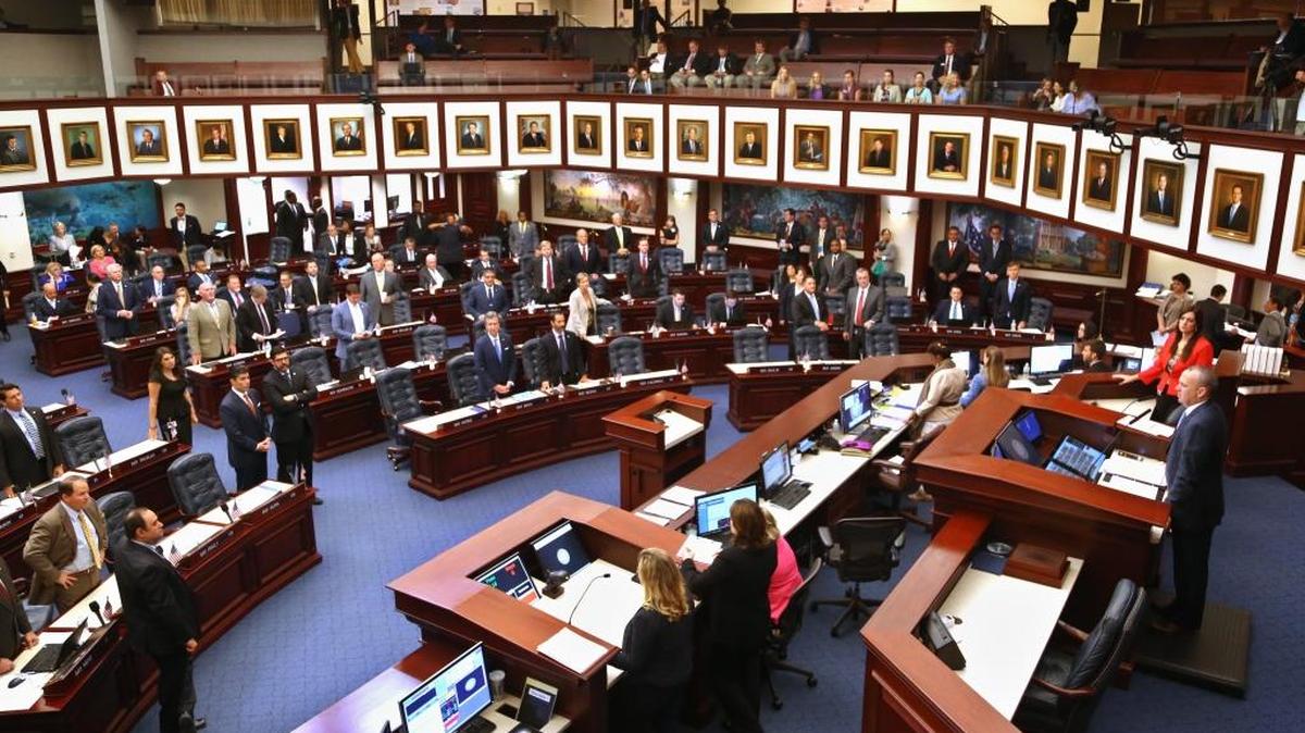 Lawmakers in the Florida House debate bills in May 2017.