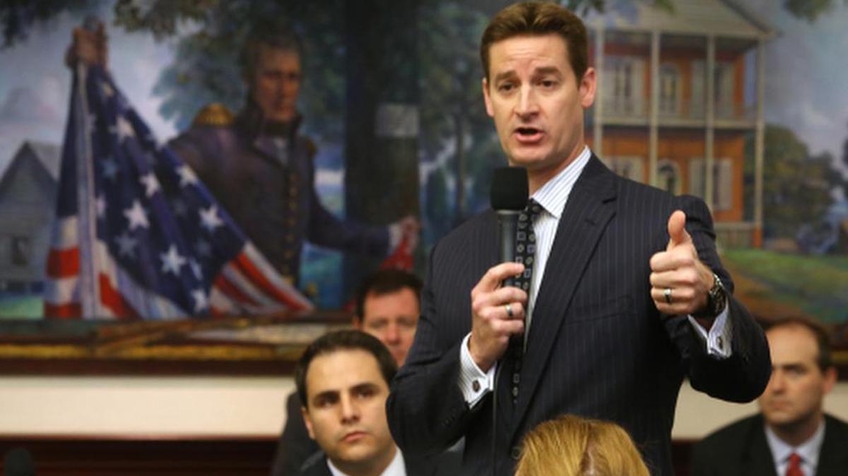 Then a state representative, Sen. Greg Steube, R-Sarasota, debates on the House floor. Steube is now pushing legislation that government watchdogs fear will have a chilling effect on Florida's public record laws.