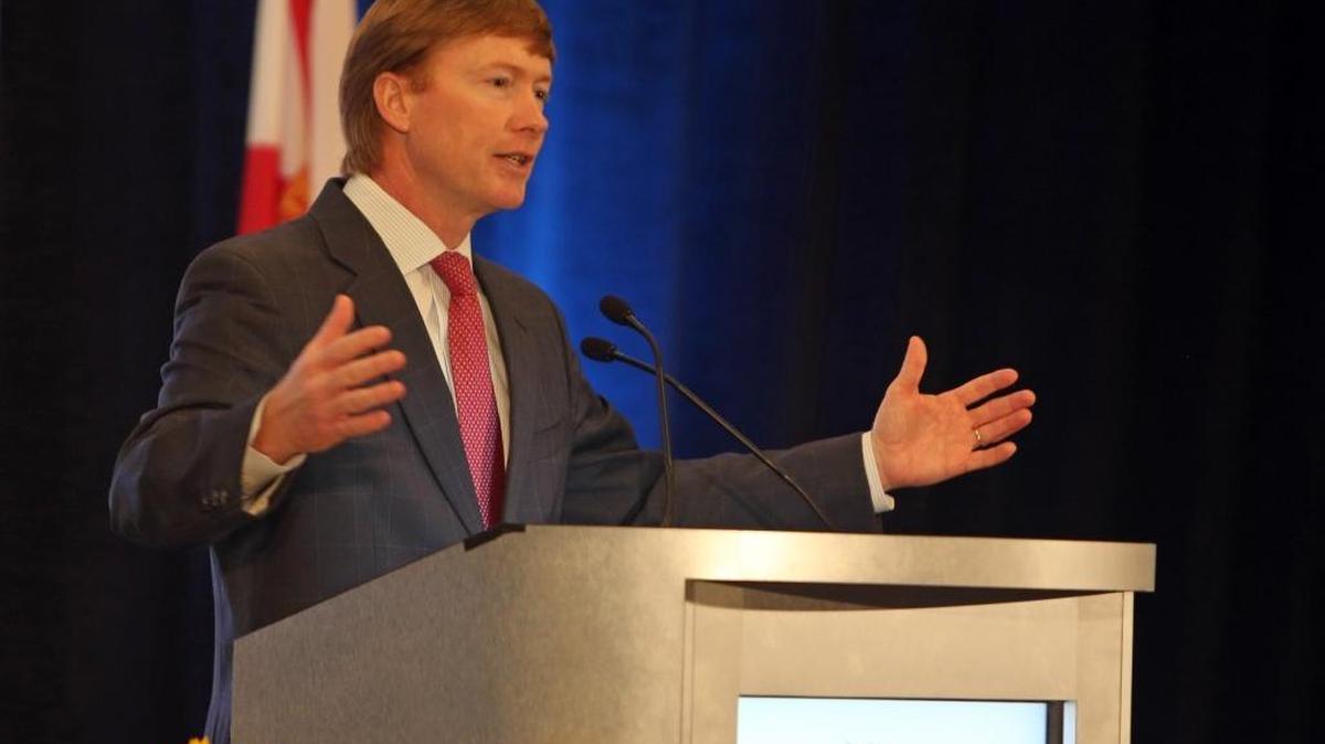 Adam Putnam addresses the Greater Fort Lauderdale Alliance at Hyatt Regency Pier 66 on May 15, 2017.