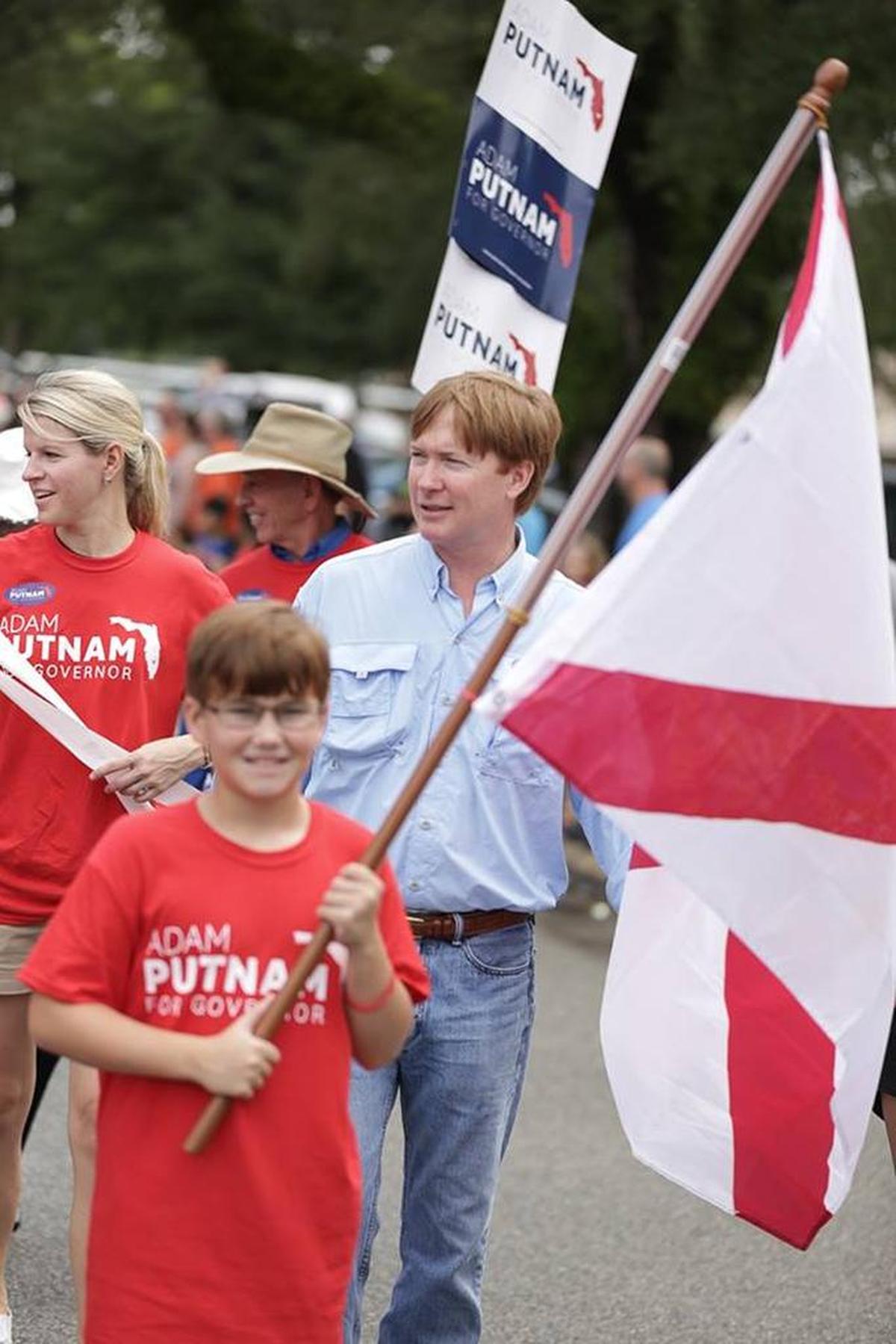 Adam Putnam campaigns at the 48th annual Possum Festival in Wausau, Fla., on Saturday, Aug. 5.