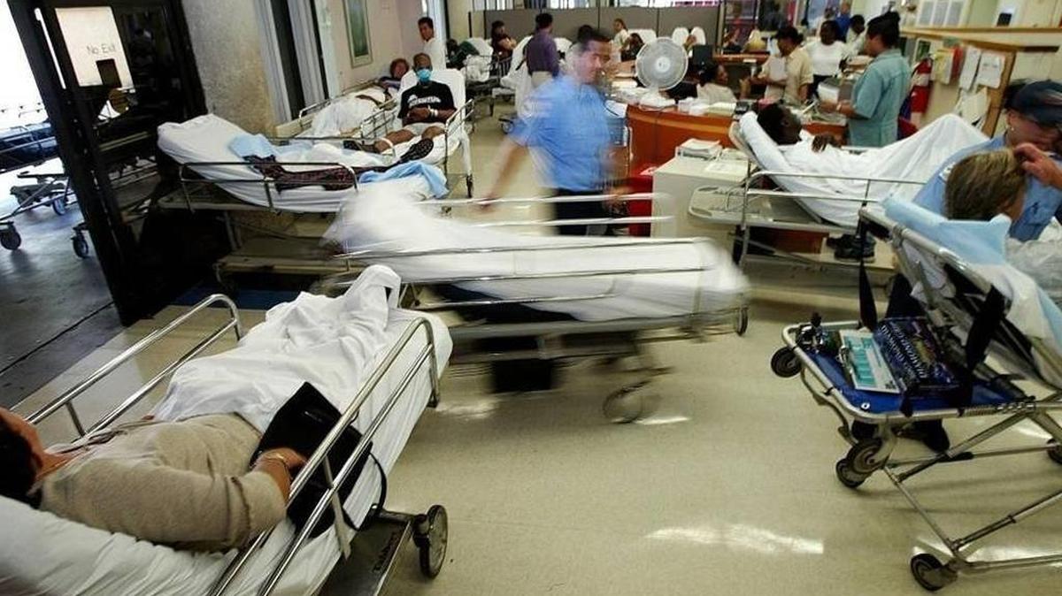 The emergency room at Miami’s Jackson Memorial hospital is a busy place in this 2018 file photo. It’s even busier now due to COVID-19.