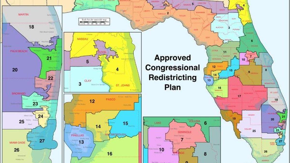 The Florida Supreme Court approved the new Congressional districts on Dec. 2, 2015.