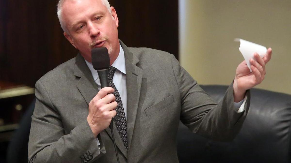 Sen. Jeff Clemens, D-Lake Worth, debates on the medical marijuana bill during session, Monday, March 7, 2016, in Tallahassee. Clemens, the incoming Senate minority leader, has admitted to having an extramarital affair with a lobbyist.