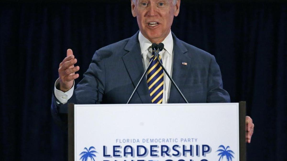 Former Vice President Joe Biden gave an impassioned plea to Florida Democrats to restore civility to politics.