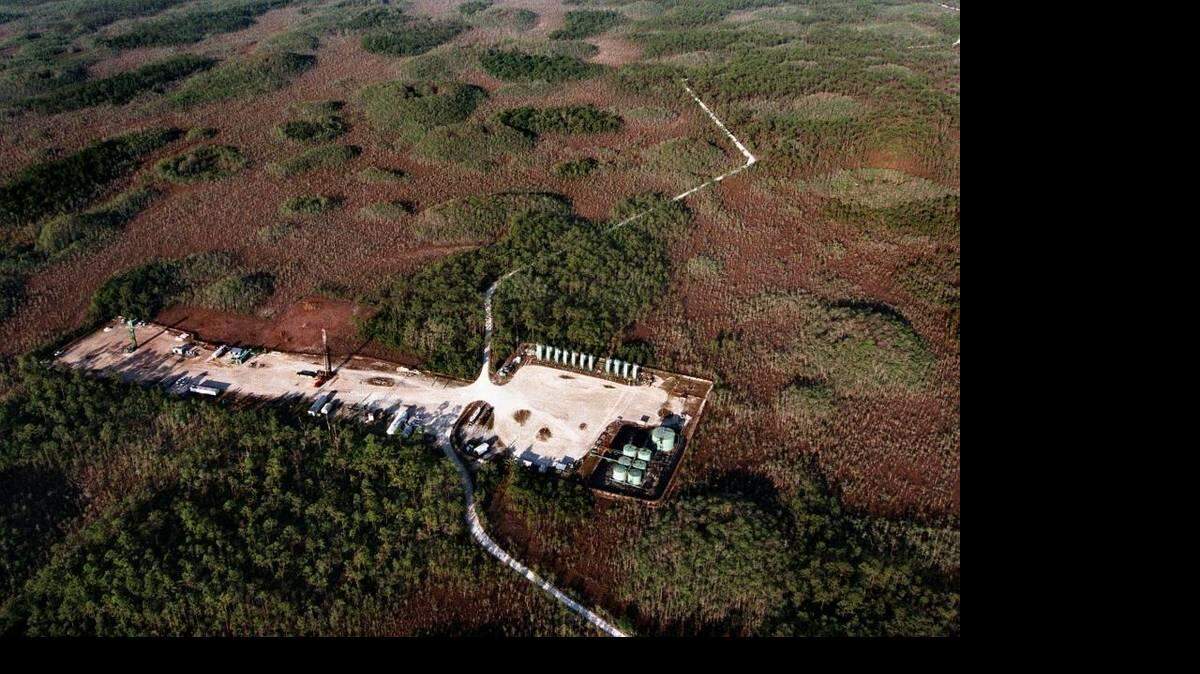 Oil drilling operations, like this one at Raccoon Point, have been going on for decades in the Big Cypress National Preserve. Environmentalists are fighting a proposed expansion. Tim Chapman Miami Herald Staff