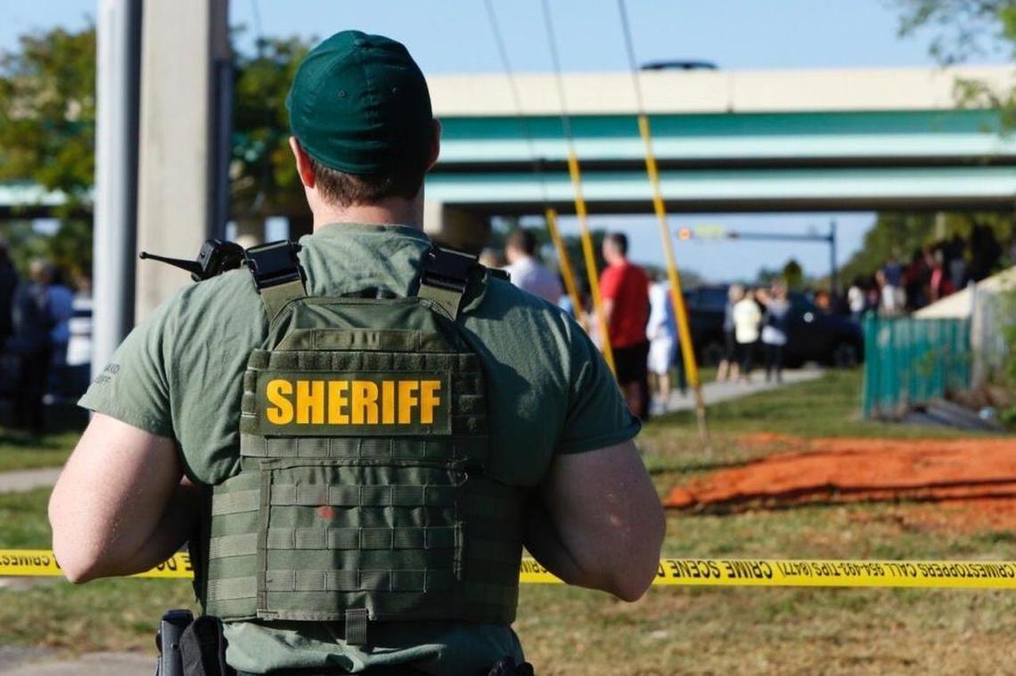 A Broward Sheriff’s Office deputy was part of the massive contingent of law officers deployed to Marjory Stoneman Douglas High in Parkland on Wednesday, Feb. 14, 2017., during the shooting spree by Nikolas Cruz.