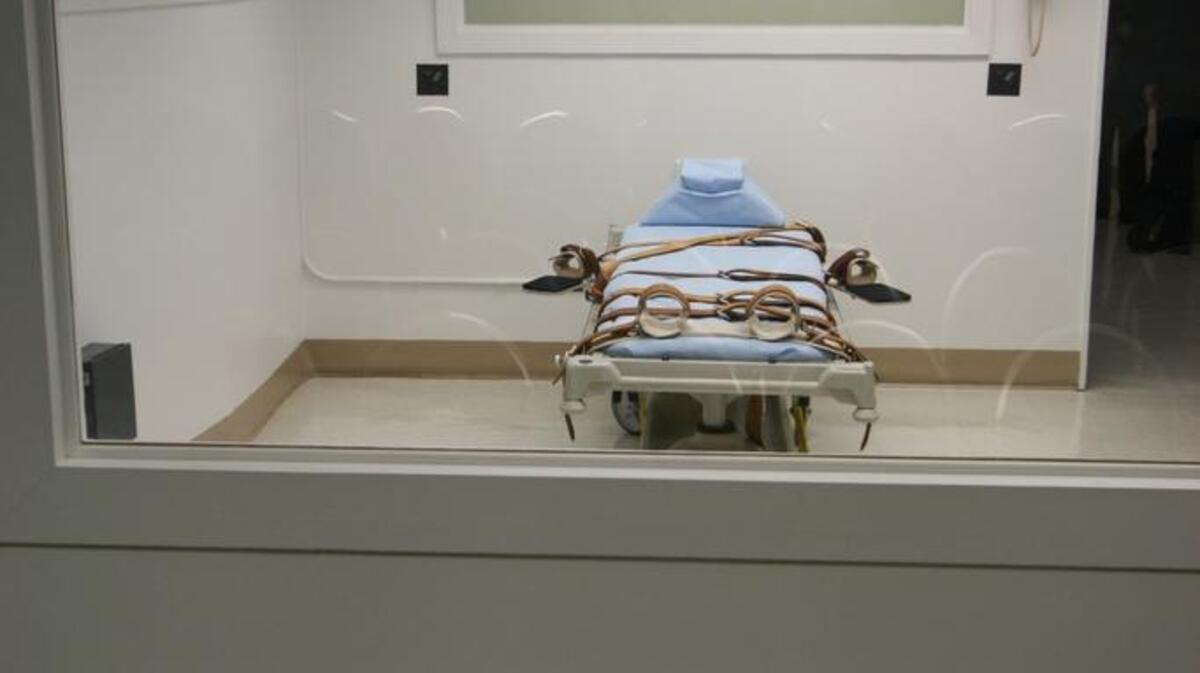 This is a view of the execution chamber at Florida State Prison in Raiford.