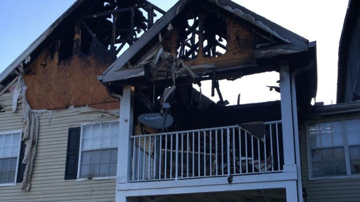 At least four apartments at Madison Park Road Apartments in Plant City were destroyed or heavily damaged by a fire Saturday.