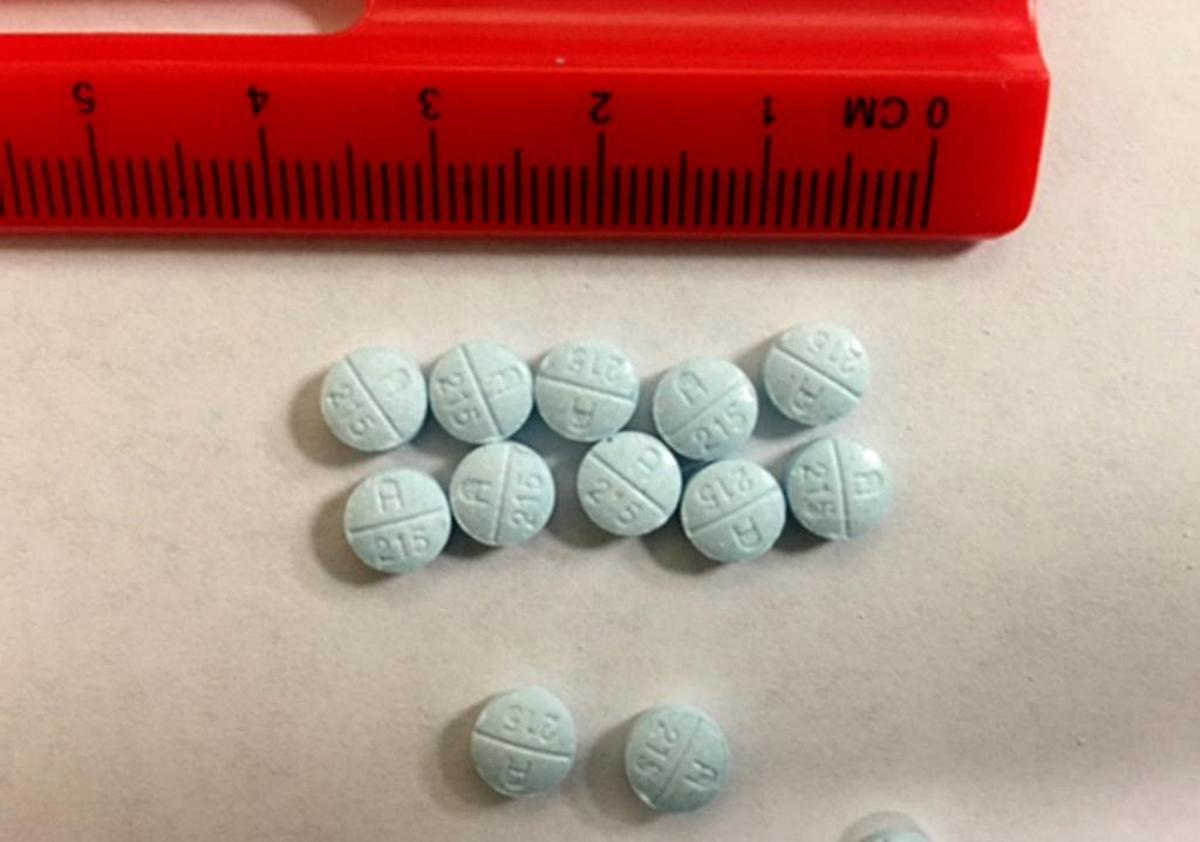 This photo provided by the Tennessee Bureau of Investigation shows fake oxycodone pills that are actually fentanyl.