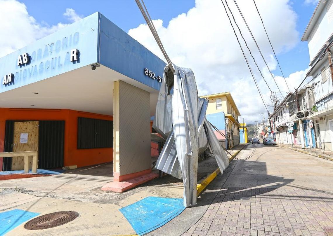 A view of the Cardiovascular Laboratory building in Humacao, one of the many business that remains closed because of the power outages caused by Hurricane Maria.
