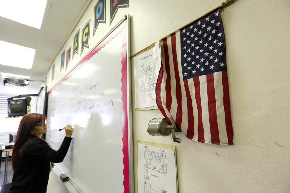 Joanyri Hernandez, 40, left her home in Puerto Rico to make a new life for herself in Miami following Hurricane Maria’s devastating blow to her beloved homeland. Hernandez, a high school English teacher in Puerto Rico, feels very fortunate to have landed a teaching job at Barbara Goleman Senior High, teaching ninth grade Language Arts.
