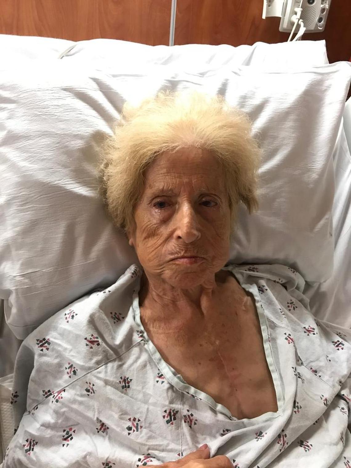 Rita Toted, mother of Rose Wyda, made it through the storm. Toted’s daughter photographed her at Memorial Regional Hospital South.