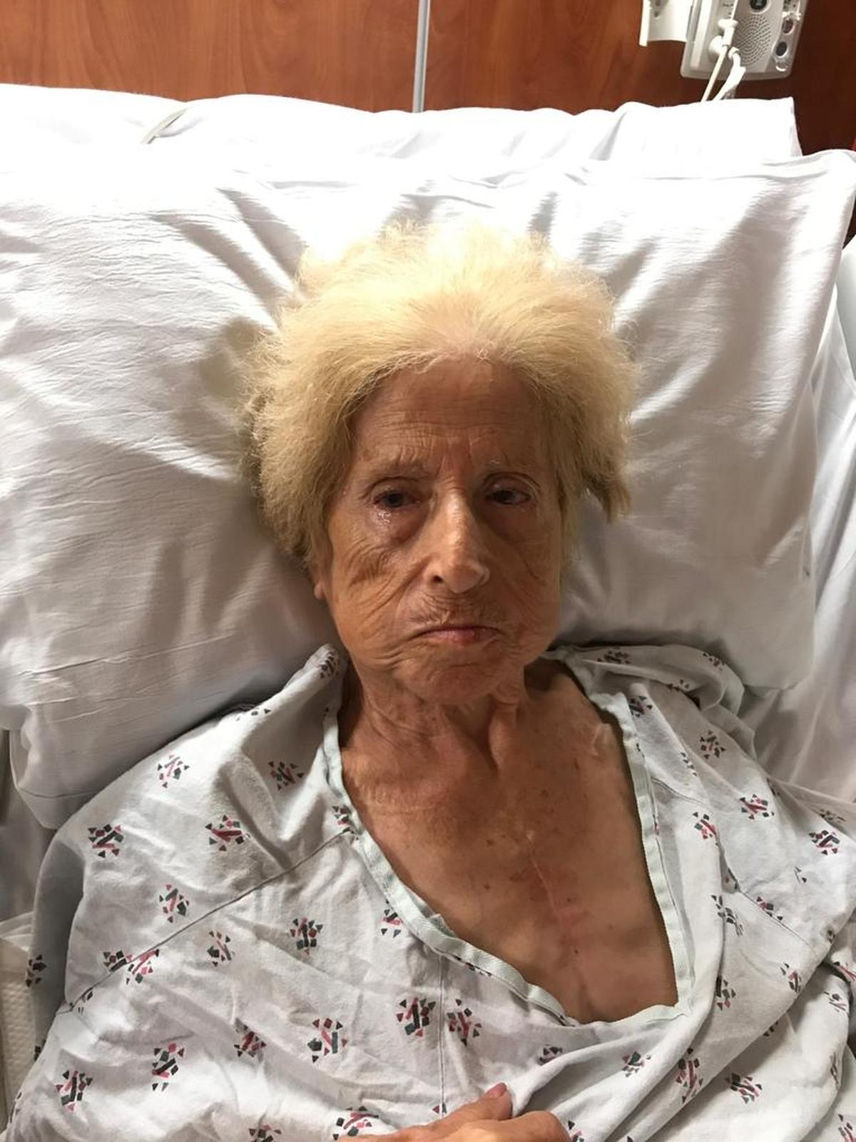 Rita Toted, mother of Rose Wyda, made it through the storm. Toted’s daughter photographed her at Memorial Regional Hospital South.