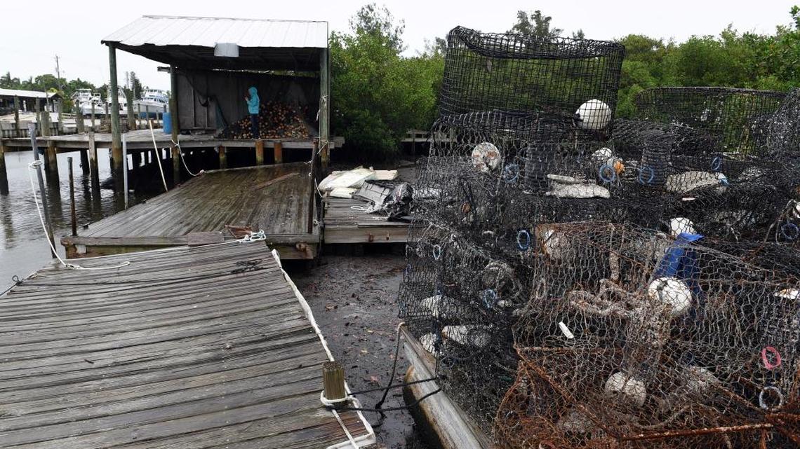 The docks in Cortez Village Sunday morning as Hurricane Irma approaches West Bradenton.