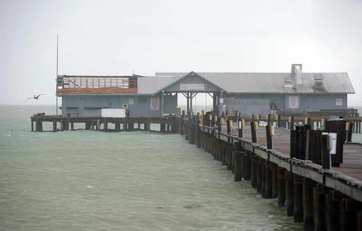 The Anna Maria City Pier suffered damage to the roof and inside as well Monday morning in the aftermath of Hurricane Irma.