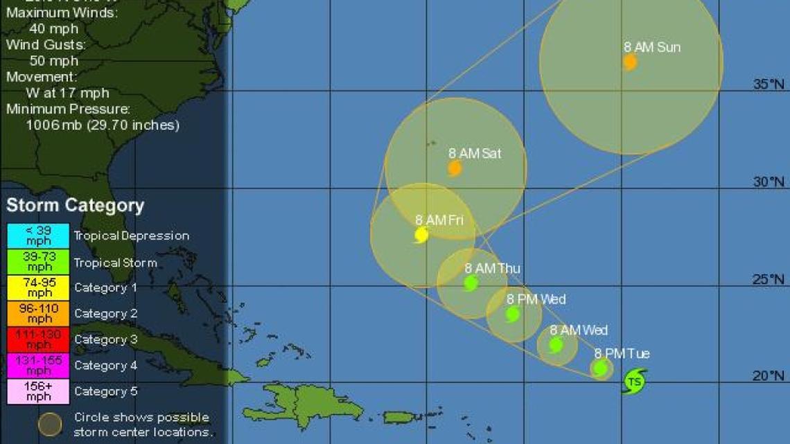 Winds continue to stifle Tropical Storm Karl