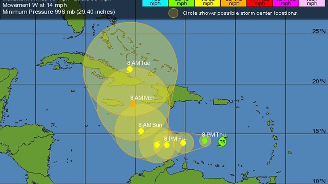 Matthew could be a hurricane Thursday