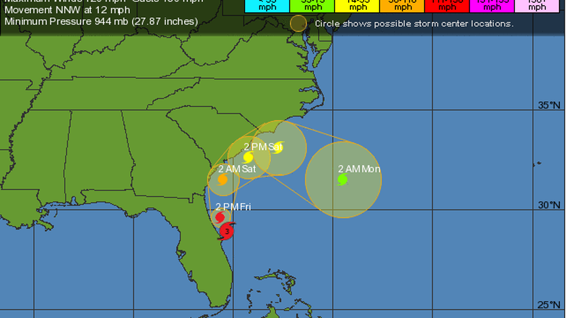 Hurricane Matthew menacing Florida coast