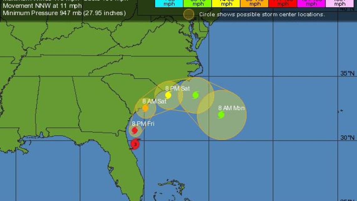 Matthew batters Florida as eyewall grazes coast