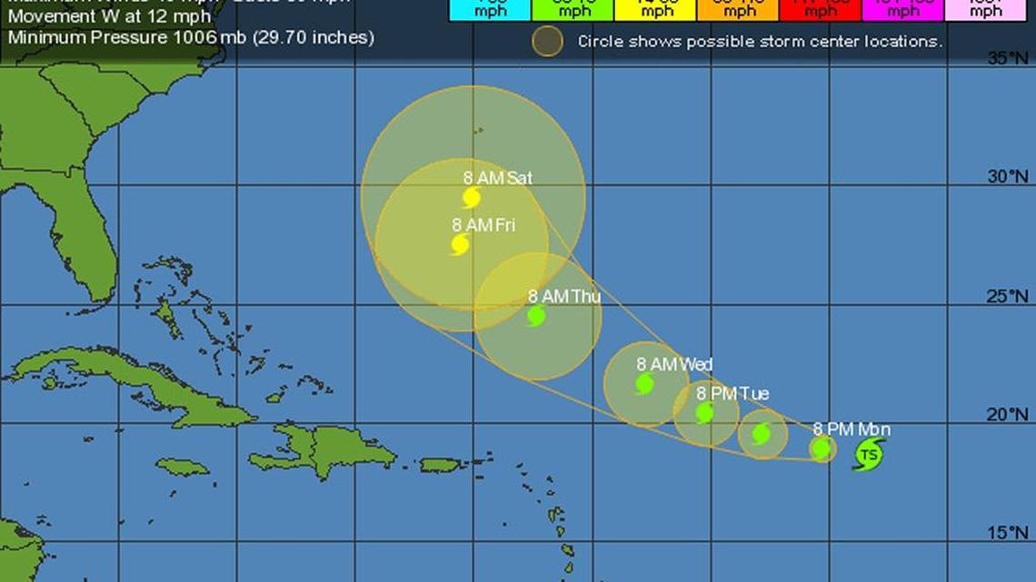 Tropical Storm Karl likely to become a hurricane but dodge U.S. coast