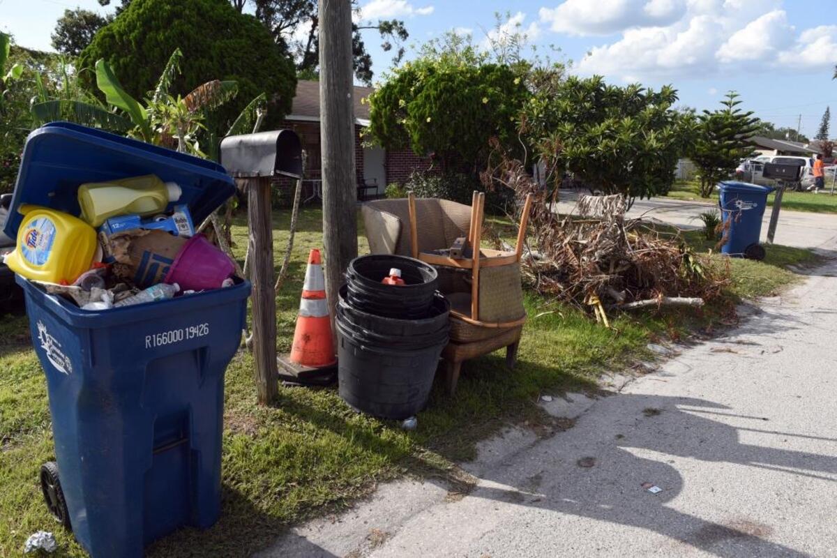 Manatee County has launched a new bulk trash collection program beginning on May 1. Bulk trash along the curb is pictured in this 2017 Bradenton Herald file photo.