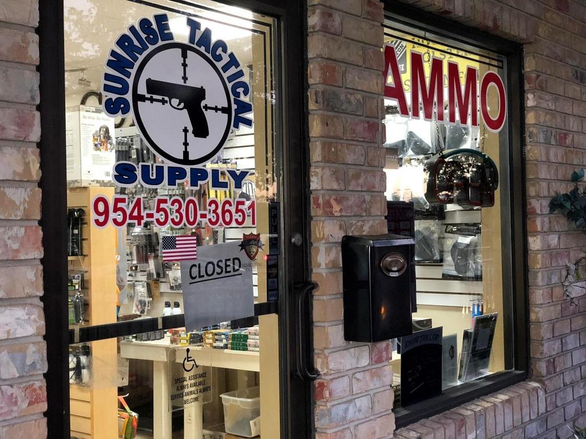 Sunrise Tactical Supply in Coral Springs, Fla., where gunman Nikkolas Cruz was said to have bought the firearm he used in Wednesday's massacre.