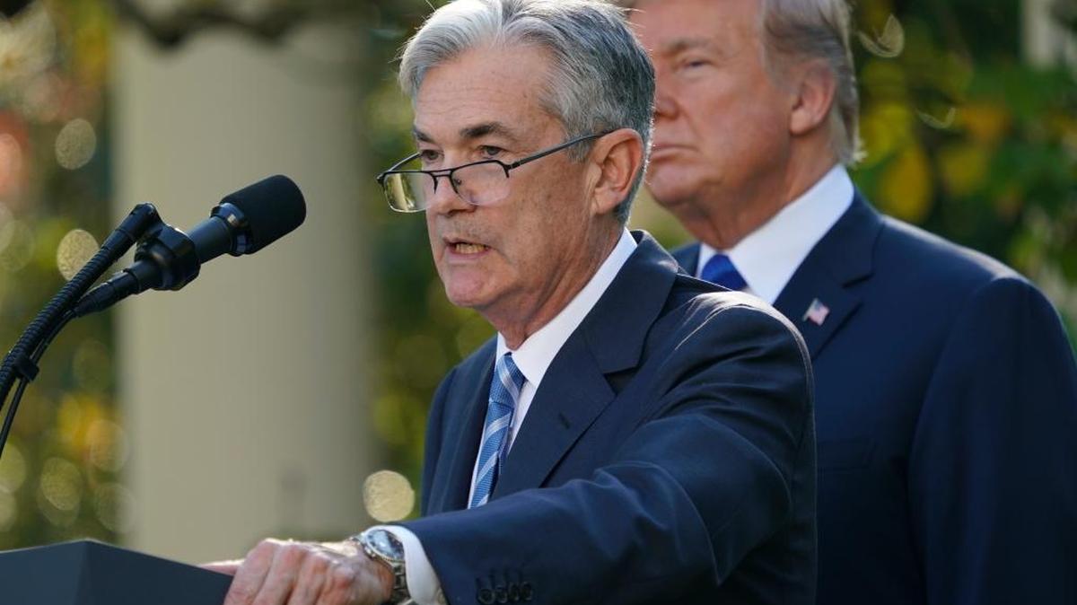 Federal Reserve board member Jerome Powell speaks after President Donald Trump announced him as his nominee for the next chair of the Federal Reserve in the Rose Garden of the White House in Washington.