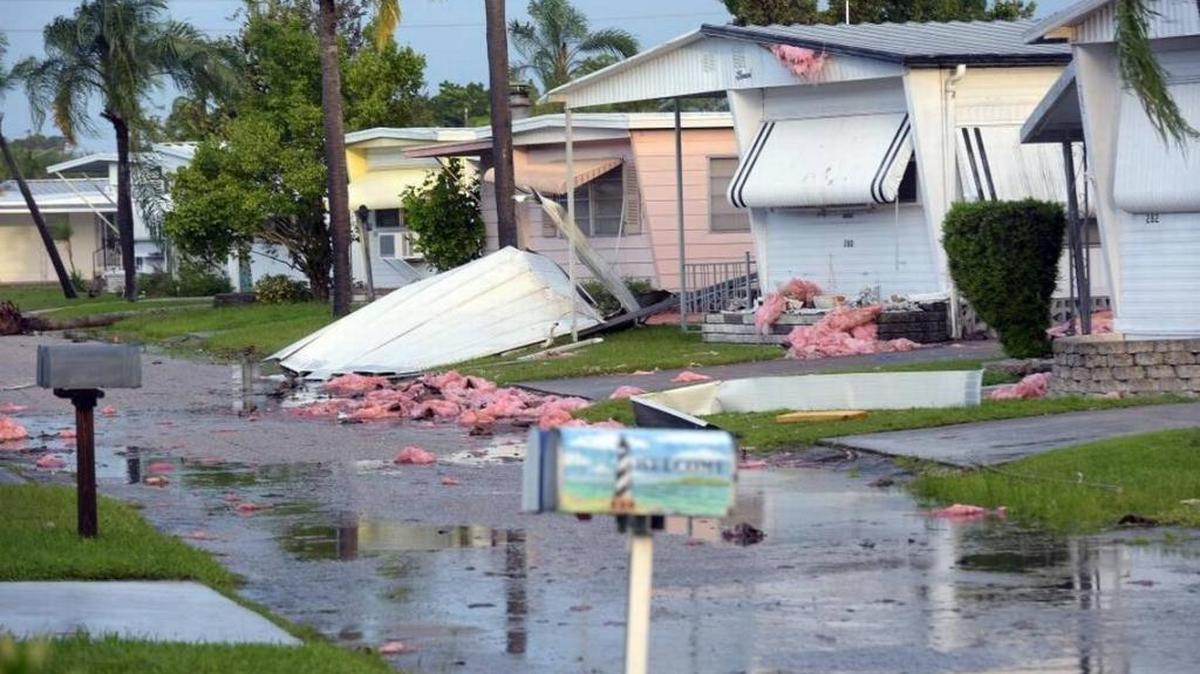 A mobile home park in Manatee after Hurricane Irma struck.