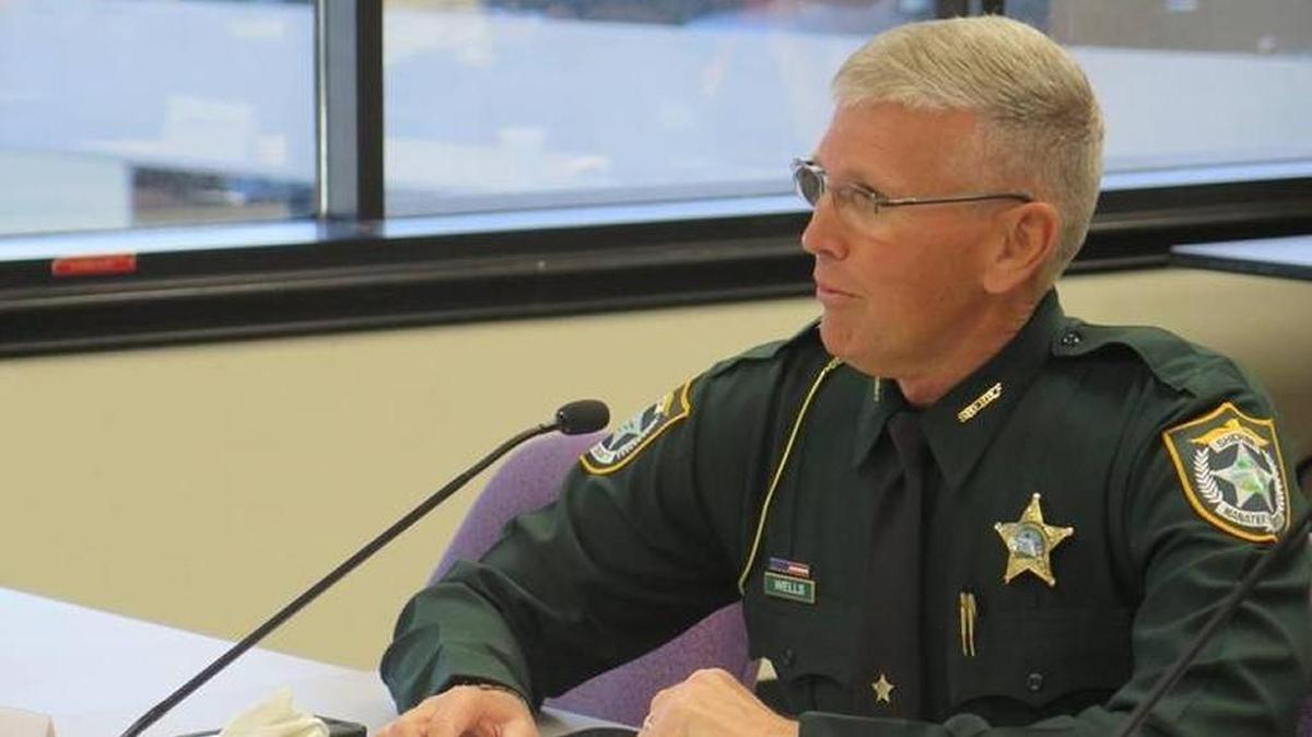 FILE PHOTO: Manatee County Sheriff Rick Wells discusses his 2017-18 proposed budget at a county commission work session.