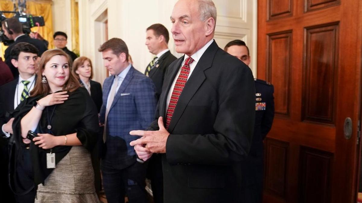 White House Chief of Staff Chief of Staff John Kelly in the East Room of the White House in Washington, Thursday, Oct. 26.