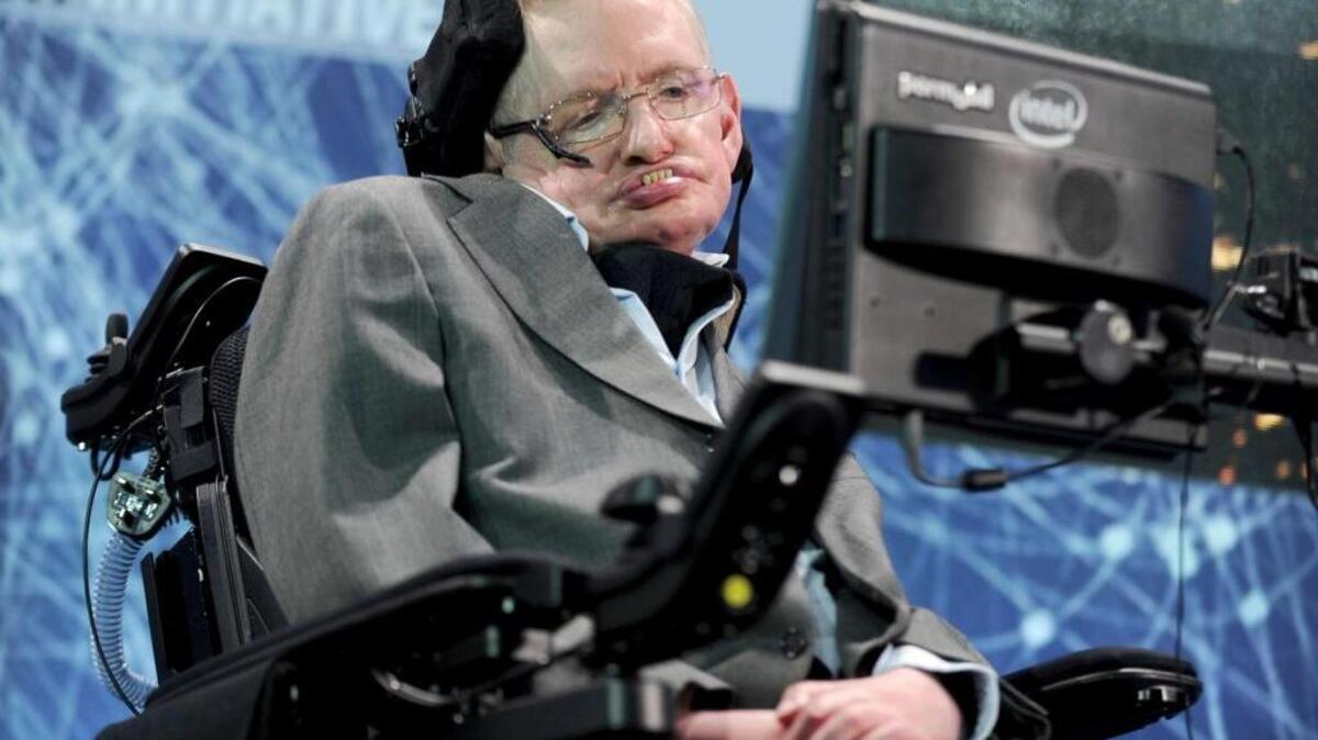 File: Cosmologist Stephen Hawking attended the New Space Exploration Initiative "Breakthrough Starshot" Announcement at One World Observatory in New York