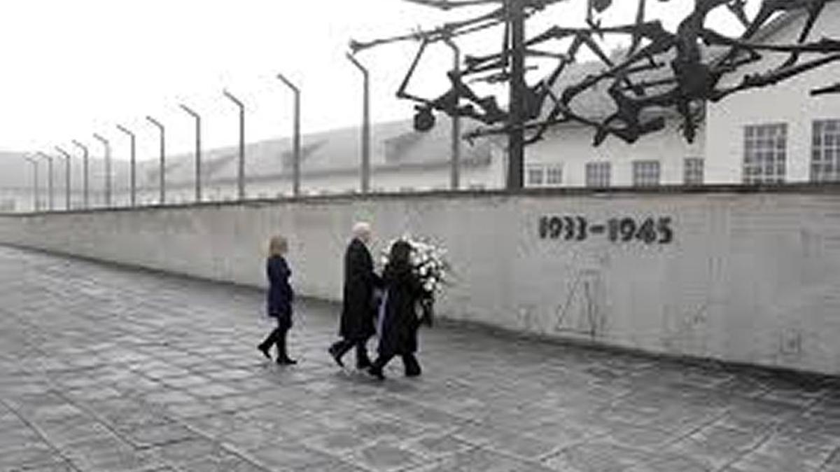 FILE PHOTO: U.S. Vice President Mike Pence and his wife Karen lay a wreath to commemorate the victims of the Nazi terror during a visit to the former Nazi concentration camp in Dachau near Munich, southern Germany, Feb. 19, 2017