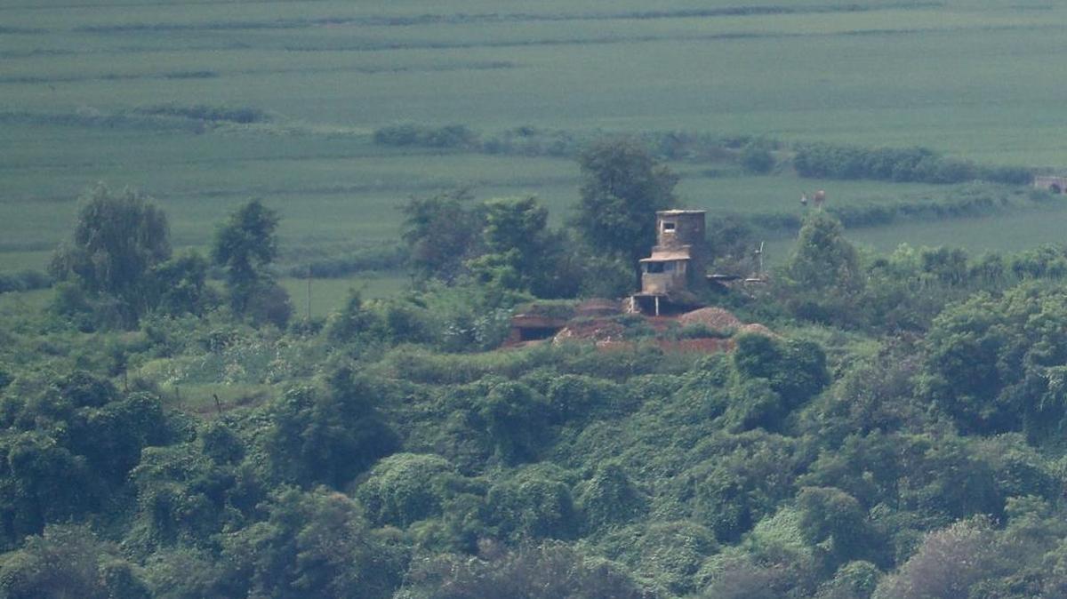 North Korean military guard post is seen from the unification observatory in Paju, South Korea, Thursday, Aug. 17, 2017. The top U.S. military officer says a military solution to the North Korean missile threat would be "horrific" but allowing Pyongyang to develop the capability to launch a nuclear attack on the United States is "unimaginable."